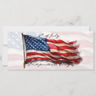 Carte 4 juillet - Célébrer avec le drapeau américain
