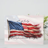 Carte 4 juillet - Célébrer avec le drapeau américain (Debout devant)