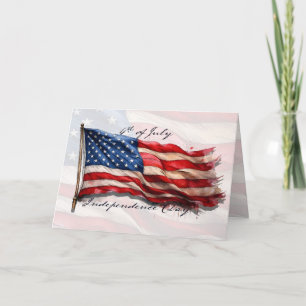 Carte 4 juillet – Célébrez avec le drapeau américain
