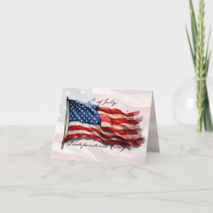 Carte 4 juillet – Célébrez avec le drapeau américain