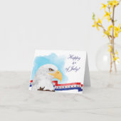 Carte 4 juillet d'aigle patriotique (Fleur jaune)