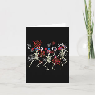 Carte 4 juillet Danser Skeletons Drôle Patriotique Homme