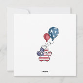 Carte 4 juillet de caniche patriotique (Dos)