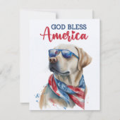 Carte 4 juillet de trieur de chiens patriotiques d (Devant)