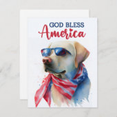 Carte 4 juillet de trieur de chiens patriotiques d (Devant / Derrière)