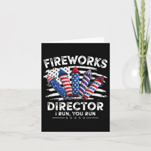 Carte 4 juillet Directeur Fireworks Je Vous Dirige Homme