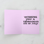 Carte 4 juillet DONALD TRUMP 4E GRAND REMERCIEMENT (Intérieur)