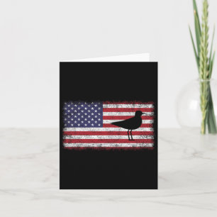 Carte 4 juillet Drôle Patriotique Snowy Plover Amour d'o