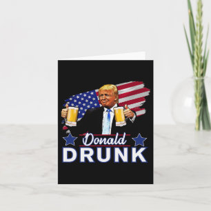Carte 4 juillet Drôle président de la boisson - Donald D