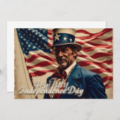 Carte 4 juillet - Esprit d'indépendance (Devant / Derrière)