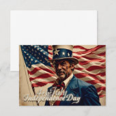 Carte 4 juillet - Esprit d'indépendance (Devant / Derrière)