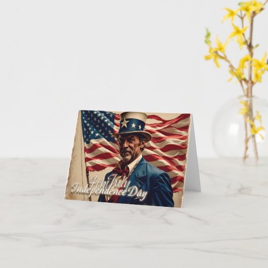 Carte 4 juillet – Esprit d'indépendance (Fleur jaune)