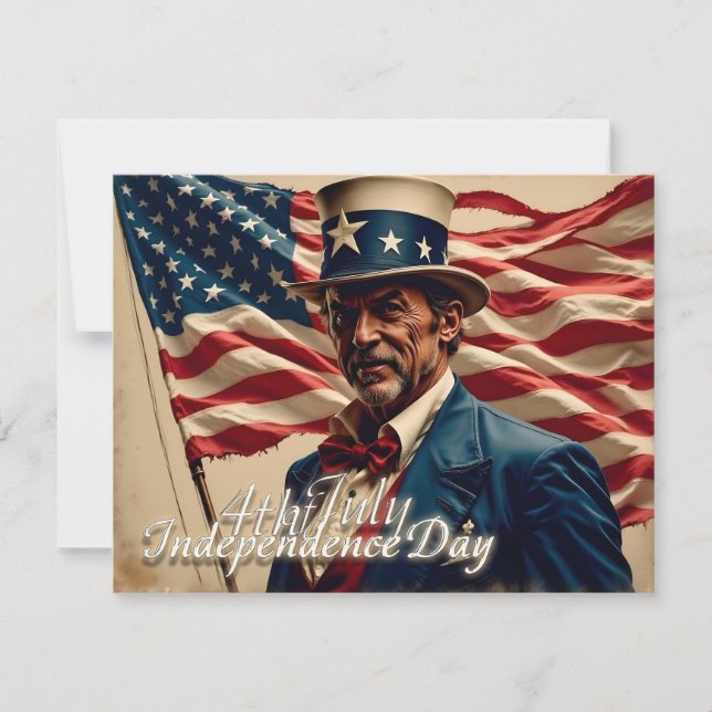 Carte 4 juillet - Esprit d'indépendance (Devant)