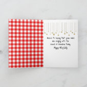 Carte 4 juillet Étincelles et drapeau dans un bocal de M (Intérieur)