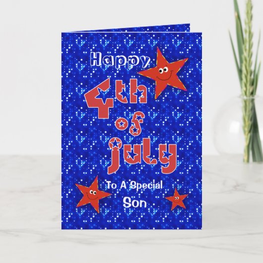 Carte 4 juillet Étoiles pour son (Devant)