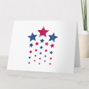 Carte 4 juillet Femmes Hommes Enfants Cute USA Étoile pa
