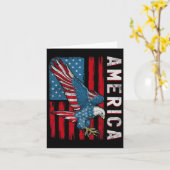 Carte 4 juillet Fête de l'indépendance de l'aigle à drap (Fleur jaune)