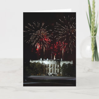 Carte 4 juillet feux d'artifice sur la Maison Blanche