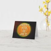 Carte 4 juillet Fireworks 9 (Fleur jaune)