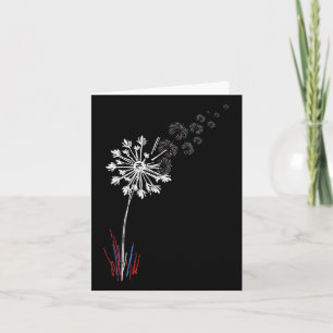 Carte 4 juillet Fleur Mignonne Patriotique Américaine 1 