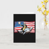 Carte 4 juillet George Washington équitation Shark Ameri (Fleur jaune)