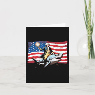 Carte 4 juillet George Washington équitation Shark Ameri