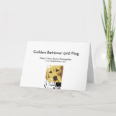 Carte 4 juillet Golden Retriever (Dos)