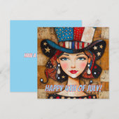 Carte 4 juillet heureuse (Devant / Derrière)