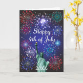 Carte 4 juillet heureux (Fleur jaune)