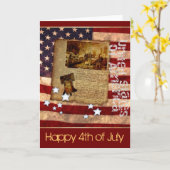 Carte 4 juillet heureux (Fleur jaune)