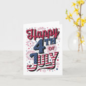 Carte 4 juillet heureux (Fleur jaune)