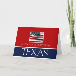 Carte 4 juillet heureux du texas