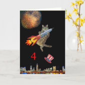 Carte 4 juillet Kitty (Fleur jaune)