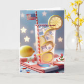 Carte 4 juillet Lemonade (Fleur jaune)