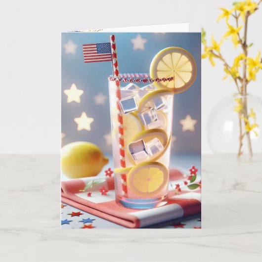 Carte 4 juillet Lemonade (Fleur jaune)
