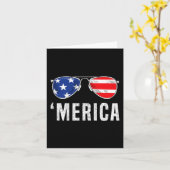 Carte 4 juillet Merica Drapeau Lunettes de soleil Garçon (Fleur jaune)