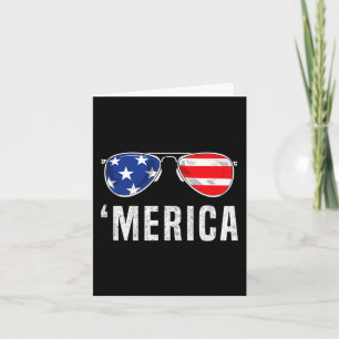 Carte 4 juillet Merica Drapeau Lunettes de soleil Garçon