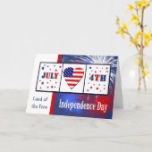 Carte 4 juillet militaire (Fleur jaune)