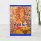 Carte 4 juillet Musique (heure du feu d'artifice) (Devant)