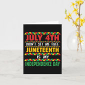 Carte 4 juillet ne m'a pas libéré Juneteenth est mon ind (Fleur jaune)