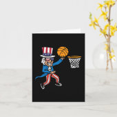 Carte 4 juillet oncle de basket Sam America Hommes garço (Fleur jaune)
