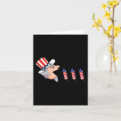 Carte 4 juillet Oncle Sam American Fireworks Fun Boys (Fleur jaune)