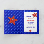 Carte 4 juillet pour fille (Intérieur)
