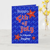 Carte 4 juillet pour fille (Fleur jaune)