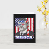 Carte 4 juillet Theodore Roosevelt Merica Patriotique US (Fleur jaune)