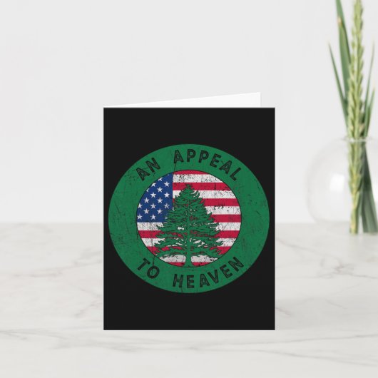 Carte 4 juillet Un Appel Au Ciel Drapeau Pine Tree Fla (Devant)