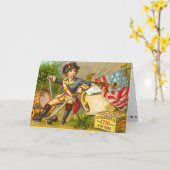 Carte 4 juillet vintage (Fleur jaune)