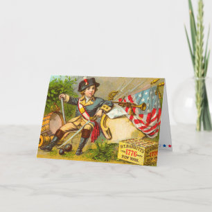 Carte 4 juillet vintage