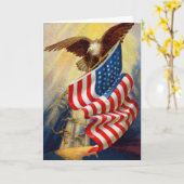 Carte 4 juillet vintage (Fleur jaune)