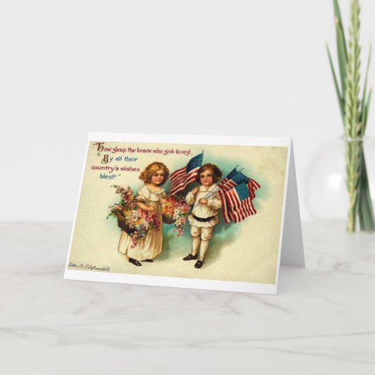 Carte 4 juillet vintage (Devant)